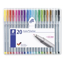 스테들러 334 SB20 화인라이너 20색 세트, 20컬러, 1개