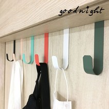 심플 도어훅 문옷걸이 문걸이 행거 도어후크 6가지 색상, 살구, 1개