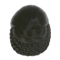 UP-SD04 댕기 여성 한복 올림머리 소담머리 부분 가발 가채 똥머리, 진한갈색