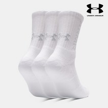언더아머 언더아머 UA 미드 크루 스포츠 양말 3ea 1373084-100