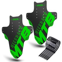 자전거 흙받이 물받이 머드가드 2pcs 새로운 2022 진흙 mtb 가드 산악 도로 펜더 날개 사이클링 프론트 펜더 멋진 액세서리, 녹색 2개