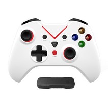 Xbox one 무선 컨트롤러 게임 패드 pc 호환 조이스틱에 적합, 흰색 빨강, 1개