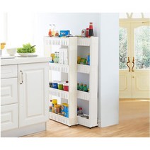 이케아 다이소 김치 냉장고 침대 거실 주방 다용도 이동식 3단 4단 틈새장 세탁실 틈새 선반 수납장, 더리빙 틈새수납장 4단, 더리빙 틈새수납장 4단