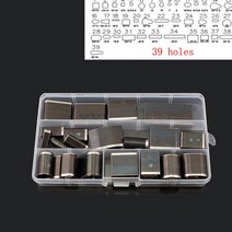 18/24/39/52/55Pcs 모양의 스타일 한 구멍 중공 펀치 커터 세트 가죽 벨트에 대한 도구 전화 홀스터 공예 DIY, 55pcs
