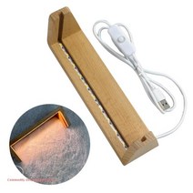 아크릴선반진열장나무 LED 디스플레이 USB 케이블 U 형 프레임 스탠드 아크릴, 02 A warm light_01 5 inches