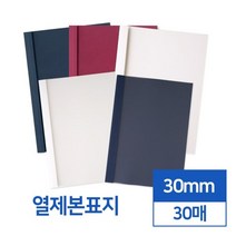투명 반투명 열제본표지 30mm 30개입 떡제본기 모의고사문제집 학교 국어학원 어버이날용돈상장 문서제본기, 아이보리 반투명