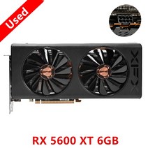 그래픽 카드 GPU AMD Radeon RX5600XT GDDR6 비디오 데스크탑 PC 컴퓨터 게임 맵 XFX RX 6GB, 01 RX5600 6GB