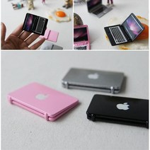 진짜같은 디테일 노트북 미니어처 장식 인테리어소품 귀여운소품, 실버