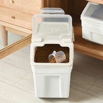 펫띵 완벽밀폐 강아지 고양이 사료통 2size 습기 차단 제거 펫 애견 사료보관통, 사료통 (소형)