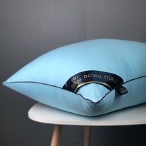 이브자리 구름 베개 베게 솜5성급 호텔 안티 깃털 아래로 침실 베개 코어 보호 자궁 경부 척추 가정용 전용, 13 Light blue