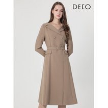 데코 본사직영 브이넥 칼라 더블 버튼 원피스-DCOWB4T01W