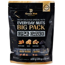 그린넛츠 매일견과 에브리데이 빅팩 20g x 30입, 600g, 1개