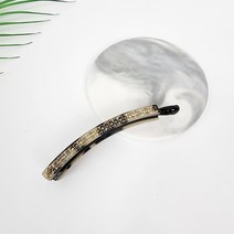 시크몽 프랑스핀 블랙 큐빅스톤 스몰 슬림 10 cm 빗살 바나나핀