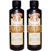 (2PACK)발린스 플랙스 오일 반려동물용 FLAXOIL 아마씨유 아마유 12 액량 온스 (355 밀리리터), 2PACK, One Size