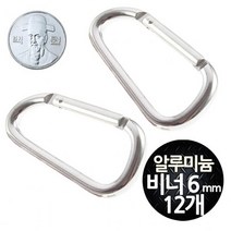 DW194231 카라비너 캠핑 중형 알루미늄 경량비너 6mm 삼각 알미늄 비나 - 12 텐트 거실형 캐빈 텐트, 상세페이지 참조