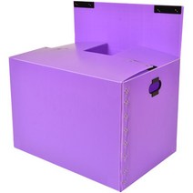 뉴프라테크 이사박스 1호(벨크로형)-5개묶음 [벨크로 부착 박스] 포장 택배 수납 플라스틱, 보라, 5개