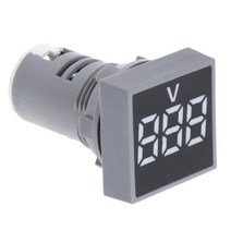 22mm AC 60-500V 전압계 제곱 패널 LED 디지털 전압계 미터 표시등, 하얀색