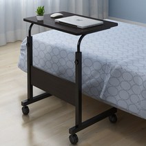 OMT 이동식 스탠드 데스크테이블 600 x 400 mm ONA-604, 블랙