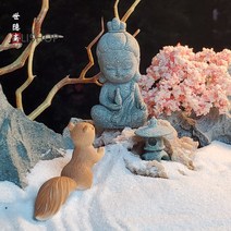 미니 불상 장군 부처상 돌 부처 장식품 관음 작은 부처 동상 작은 석불 달마 아기Hiuha 증정, 소 미륵불 무게 90g