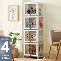 투명 피규어진열장 아크릴 플립도어 진열대 보관함 장식장 정리대 수납장 케이스, 4단 40cm