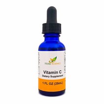 Herb-Science 액체 비타민 C - 높은 흡수성 지용성 VIT C 항산화 보충제 더 높은 생체 이용률 면역 체계 지원 알코올 프리