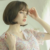 가발매니아 머그펌단발 28cm 더 썸 위그 통가발(하이소프트사), 티라미슈브라운