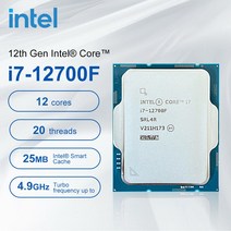 인텔 코어 i7-12700F i7 12700F 2.1 GHz 12 20 스레드 CPU 프로세서 10NM L3 25M 65W LGA 1700, 한개옵션0