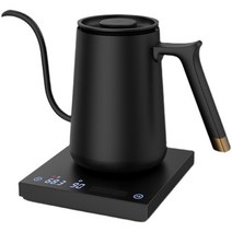 타임모어(time more) 스마트 온도조절 손주전자 가정용 세구 커피주전자 티포트 전기포트, 가정용 600ml/1000w 블랙