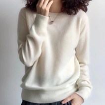 캐시미어100% 라운드 넥 니트 스웨터
