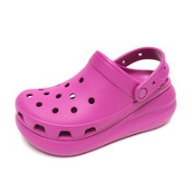 크록스 클래식 크러쉬 클로그 슬리퍼 샌들 푸시아 207521-6SV