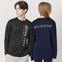 이그잼플 빅사이즈 남자 기능성 긴팔티 아이스 쿨 티셔츠 네버스탑 NEVER STOP
