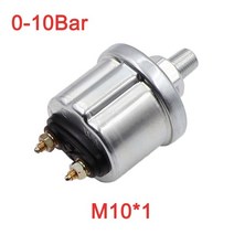 자동차 오일 압력 게이지 센서 수정 0-5bar 0-75psi 52mm 미터 트럭 보트 M10x1 NPT1/8, 02 M10X1 0-10bar
