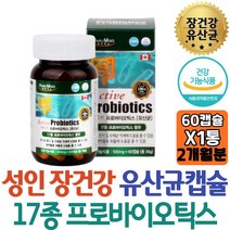 성인 캡슐유산균 장건강영양제 액티브 프로바이오틱스 애시도필루스 람노서스PROBIOTICS 불가리쿠스 먹는법 30대 남성 트림 명절 보조제 여성 집들이 워킹맘 수입 직장상사 학생