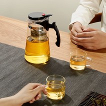 유리 주전자 티 분리 필터 찻잔 세트 포트 차 내림, 750ml 싱글팟  항온 트레져
