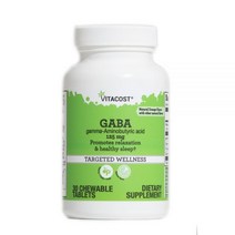 Vitacost GABA Gamma - Aminobutyric Acid 오렌지 Flavor -- 125 mg - 30 Chewable Tablets
