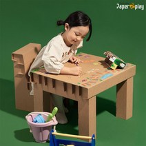 종이 테이블 의자 세트 DIY 가구 완구 유치원책상 생각의자 발육용품 유아책상 유아동, 체어(소가12000)