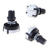 셀렉터Single Deck Rotary Switch Band Selector 4 Pole 3 Position Knob Black, 한개옵션0