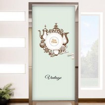 바보사랑 빈티지티타임 현관문시트지.꾸밈