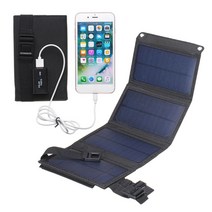 휴대용 태양열 USB 충전기 태양광 패널 20W 판넬, 블랙단일