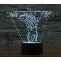 예수님 조명 십자가 동상 소품 장식 일곱 네온 예수 그리스도 아크릴 7 색 책상 램프 참신한 Led 야간 밀레니엄 팔콘, 보라색, With remote control