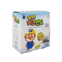 뽀로로 키즈밴드 주사용 롤밴드 원형 22mm 100매입 일회용밴드 캐릭터밴드 아기반창고 예방접종, 5개