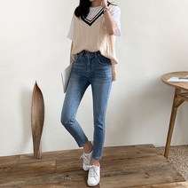 여성 플립 히든 밴딩 스키니진 청바지 팬츠(S~3XL)