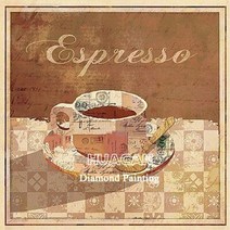 보석십자수 풍경 커피 아트 인테리어 수능 연말 선물 취미 자가격리, 스퀘어 드릴 25X25cm, FA2-2786