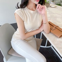 블랙홀제이 여성용 디앤 캡소매 니트