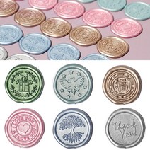 실링인장스티커 스탬프 식권 기념일 씰링 새해연말 다꾸 봉인 도장찍기 다이어리 노트북 제작 선물 로맨틱 청첩장 웨딩 생일축하 연하장 손편지봉투 크리스마스 초대장 왁스(복)