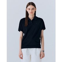 23SS 블랙 단색 면혼방 반팔카라티셔츠 HSTS3BC35BK