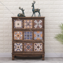 나비장 빈티지 엔틱 미니수납장 틈새 콘솔 자개장 금박 약장 옷장 고가구, V