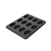 국산 오발틀 12구 계란빵 베이킹 오븐팬 340x265x20mm, 1개