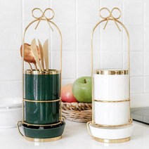 크렘 드 라 크렘 크렘드라크렘 리본 수저통 2color, 그린