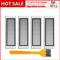hepa filter main side brush mop for xiaomi mijia 1cstytj01zhm t1 dreame f9 로봇 진공 청소기 액세서리, 세트 12